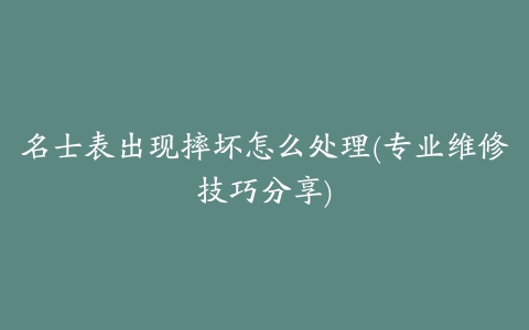 名士表出现摔坏怎么处理(专业维修技巧分享)