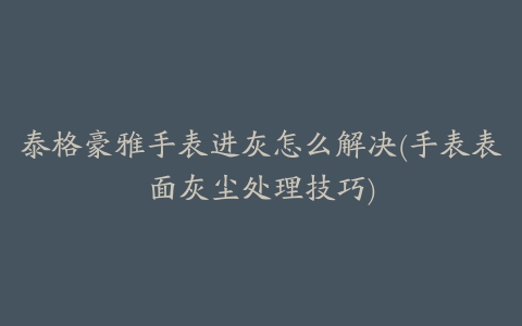 泰格豪雅手表进灰怎么解决(手表表面灰尘处理技巧)