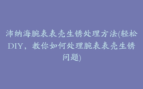 沛纳海腕表表壳生锈处理方法(轻松DIY，教你如何处理腕表表壳生锈问题)