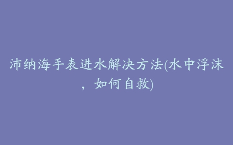 沛纳海手表进水解决方法(水中浮沫，如何自救)