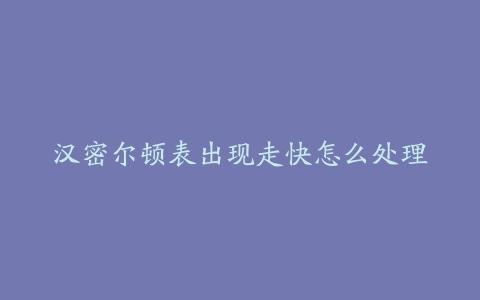 汉密尔顿表出现走快怎么处理