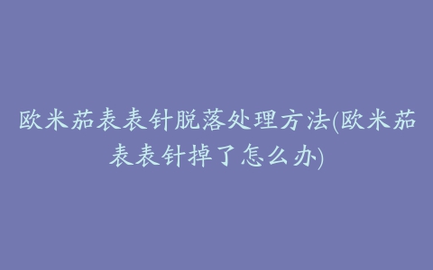 欧米茄表表针脱落处理方法(欧米茄表表针掉了怎么办)