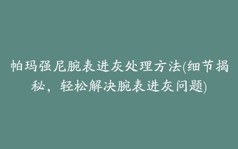 帕玛强尼腕表进灰处理方法(细节揭秘，轻松解决腕表进灰问题)