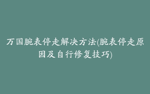 万国腕表停走解决方法(腕表停走原因及自行修复技巧)