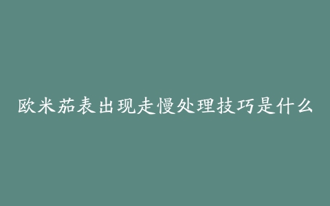 欧米茄表出现走慢处理技巧是什么