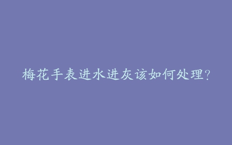 梅花手表进水进灰该如何处理？