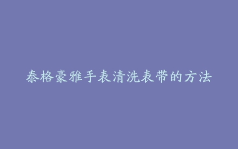 泰格豪雅手表清洗表带的方法