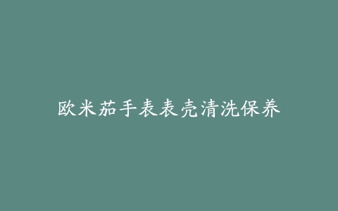 欧米茄手表表壳清洗保养