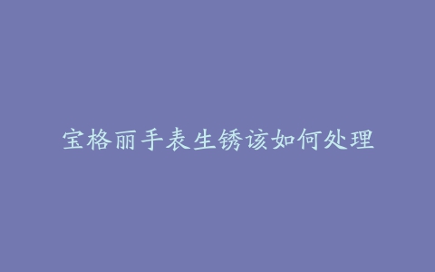 宝格丽手表生锈该如何处理